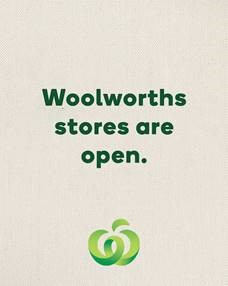 Woolworths stores are open